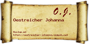 Oestreicher Johanna névjegykártya